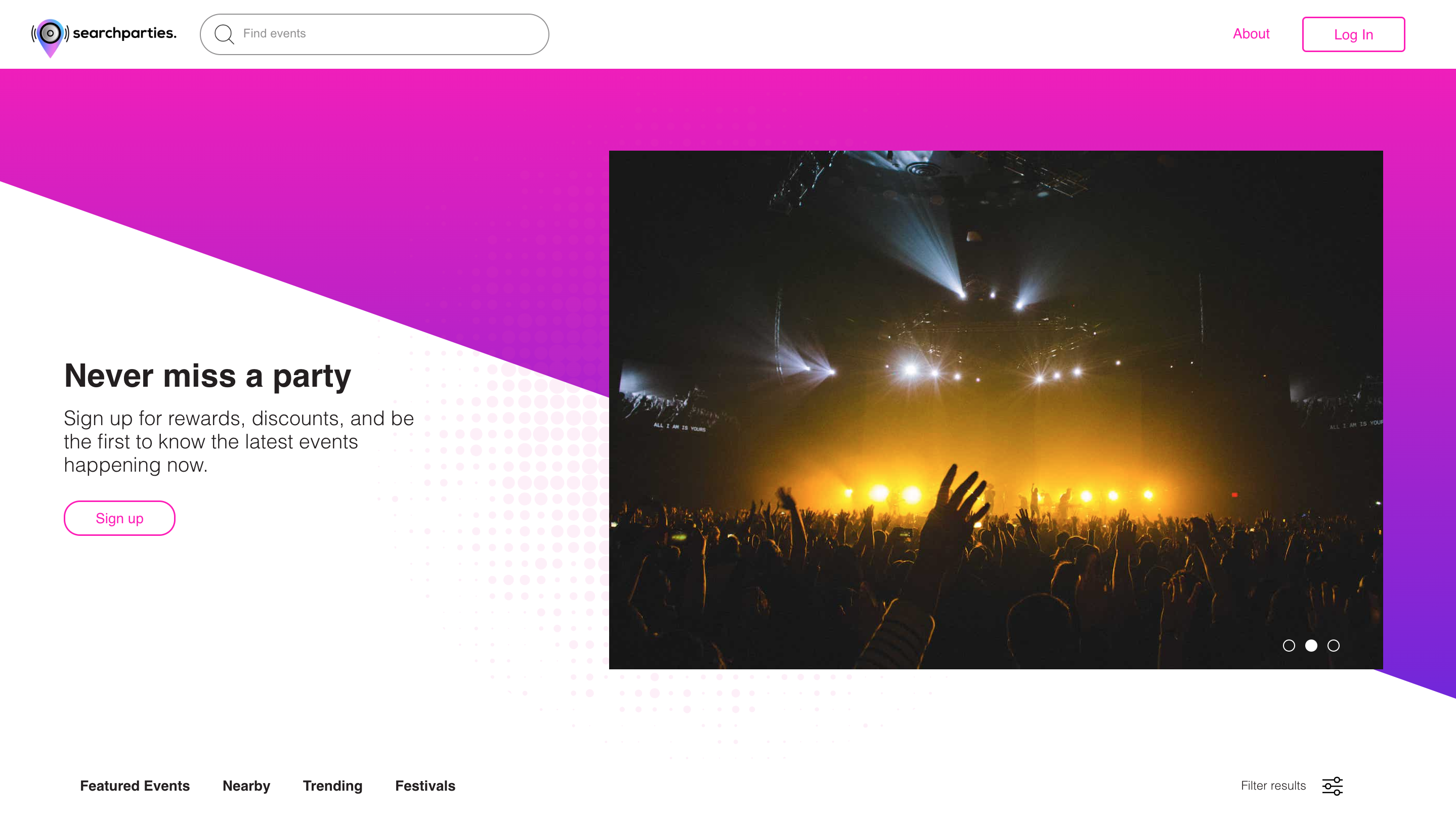 SearchParties website preview image